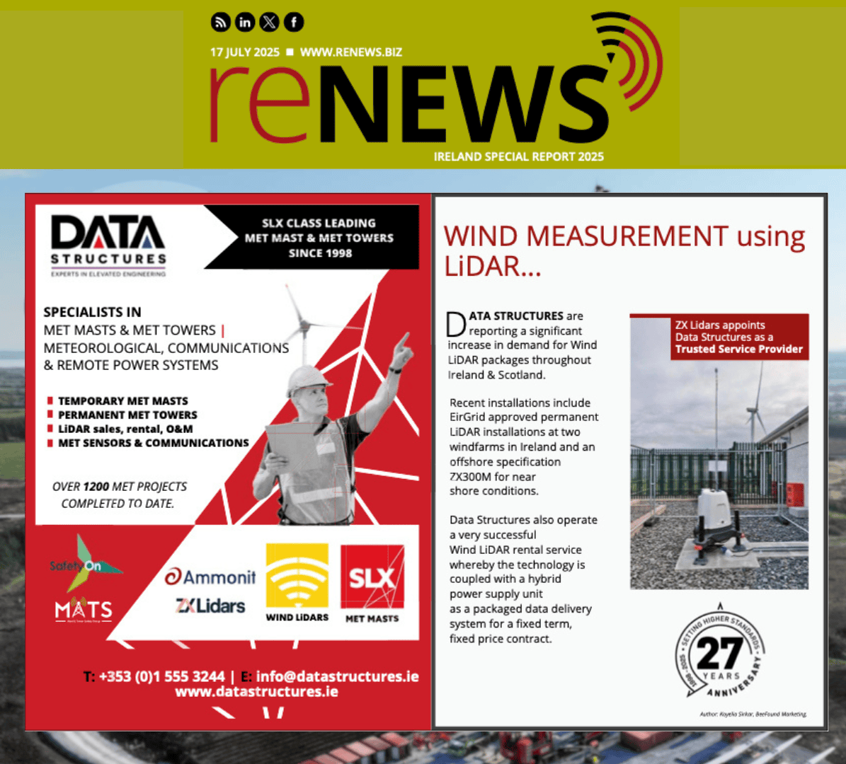 Data Structures Featured in reNEWS Ireland Report 2025